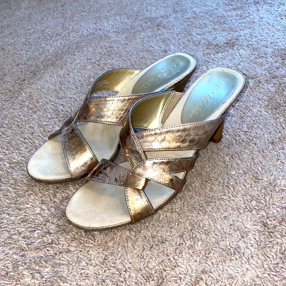 Gold Snake Heels